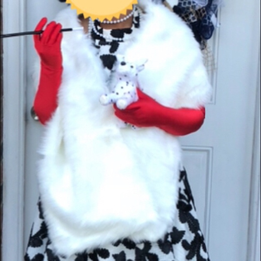 Boston sz L blk/wht high low dress cosplay